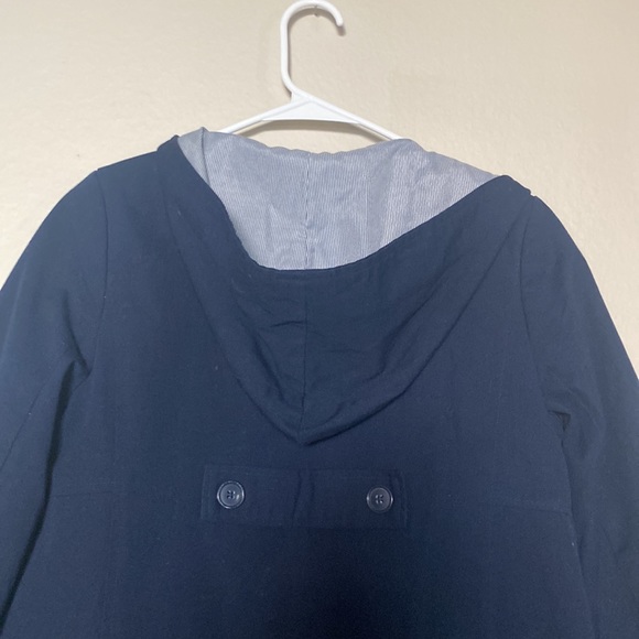 Gap- Navy Jacket with Hoodie 100% Cotton - Picture 4 of 5